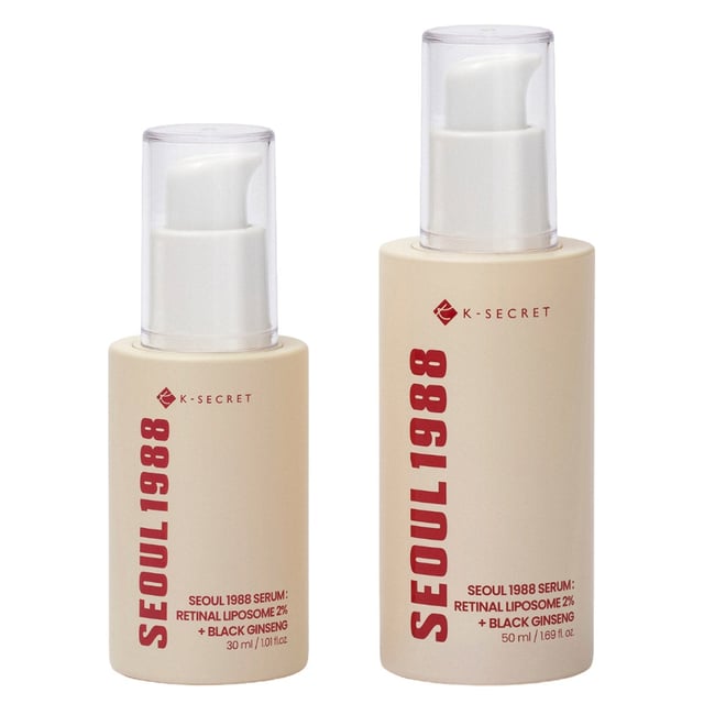 K-Secret Seoul 1988 Retinal Liposome 2% + Black Ginseng Serum, Duo Set, 2 x 1.69 fl oz
