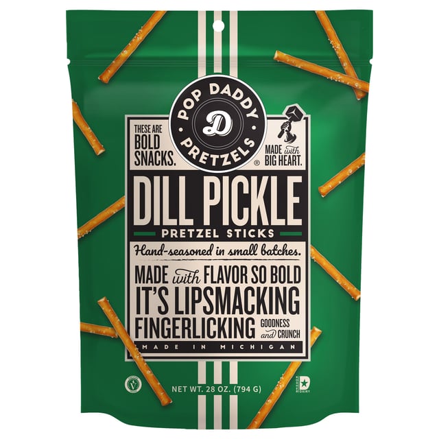 Pop Daddy Pretzels Dill Pickle 28 Ounce Bag