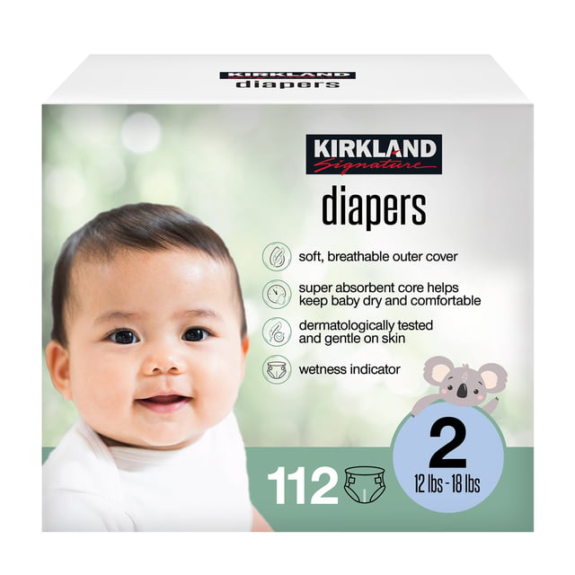 Kirkland Signature Diapers Size 2, 112 Count