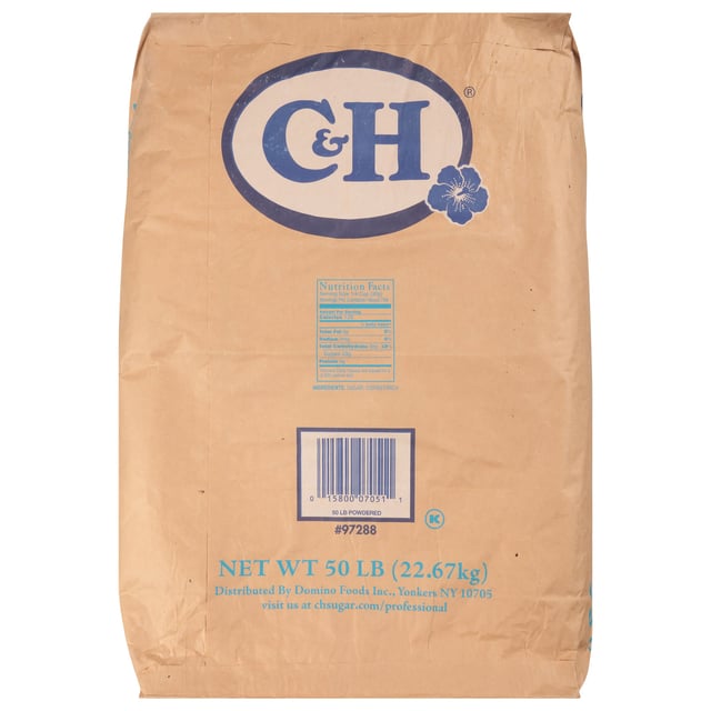 C&H Pure Cane Powdered Sugar 50 lb