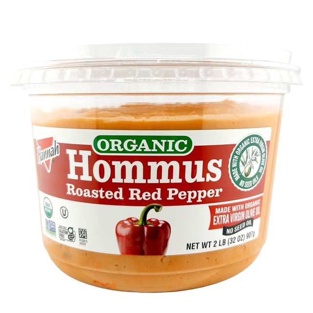 Hannah Organic Red Pepper Hummus with Olive Oil, 32 oz