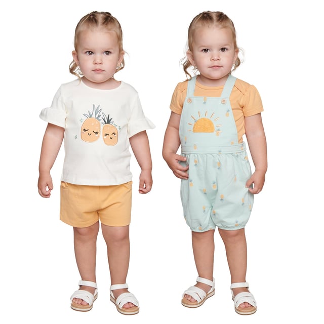 Pekkle Baby 4-Piece Overall Set