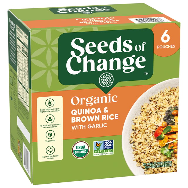 Seeds of Change Organic Quinoa & Brown Rice with Garlic 6/8.5 oz (3.19 lbs)