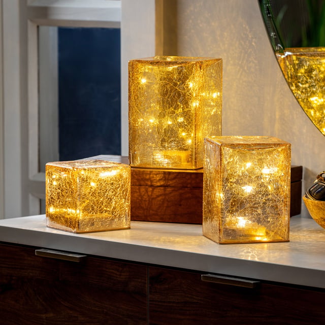 Evergreen LED Cubes/Spheres 3-Pack