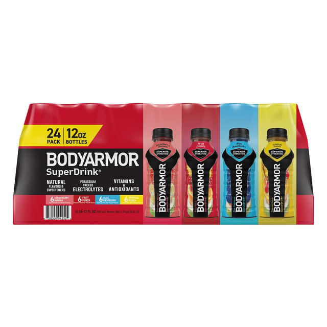 BODYARMOR SuperDrink Variety Pack, 24 Count, 12 FL OZ Bottles