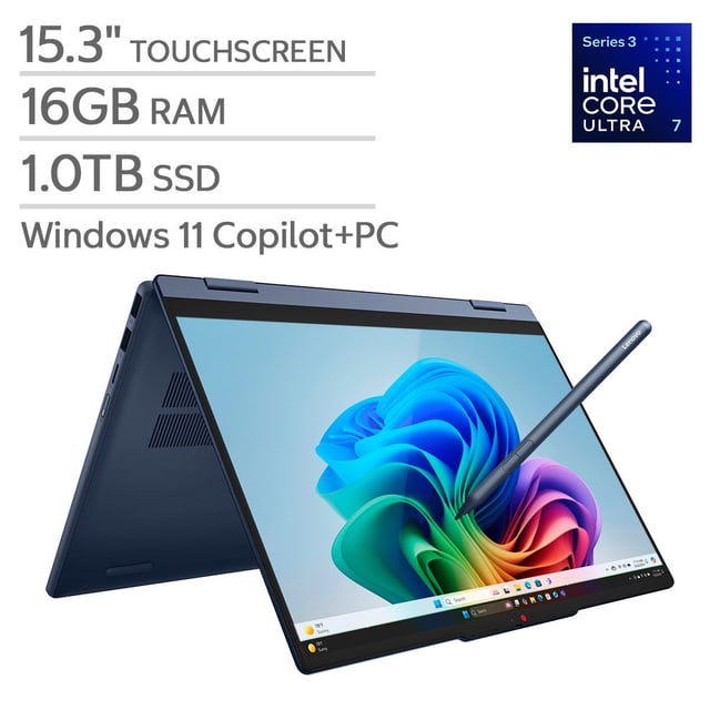 Lenovo IdeaPad 5i 15.3" 2-in-1 Touchscreen Laptop - Intel Core Ultra 7, 16GB RAM, 1TB SSD