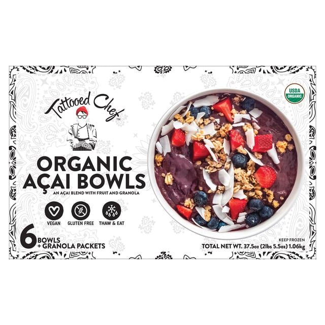 Tattooed Chef Organic Acai Bowl 6/6.25 oz
