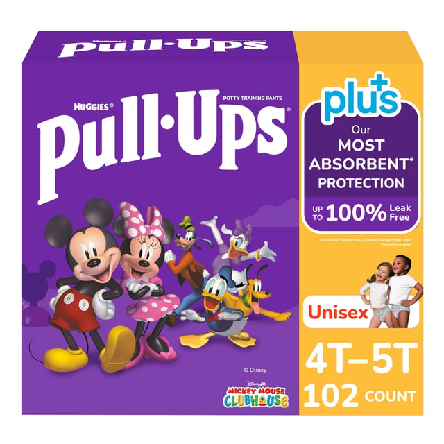 Huggies Pull-Ups Plus Unisex Training Pants 4T-5T