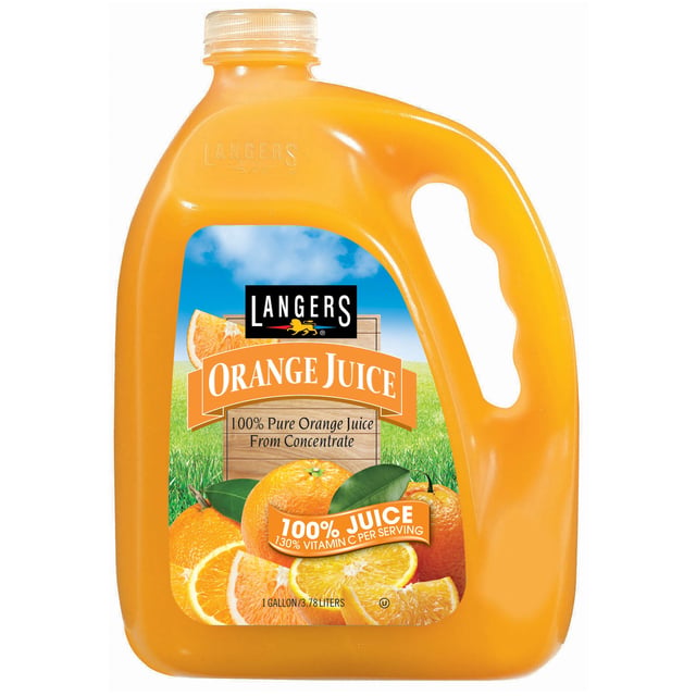 Langer's 100% Orange Juice, 1 Gallon, 2 ct