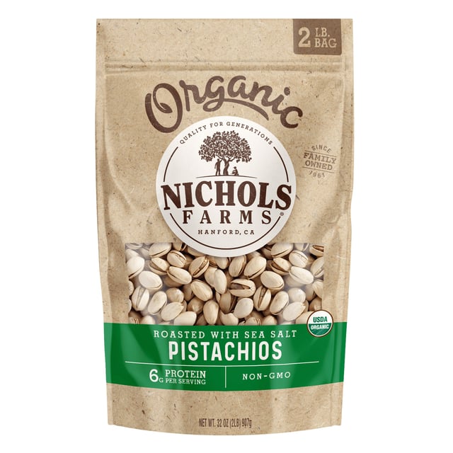 Nichols Farms Organic Pistachios, 2 Pounds