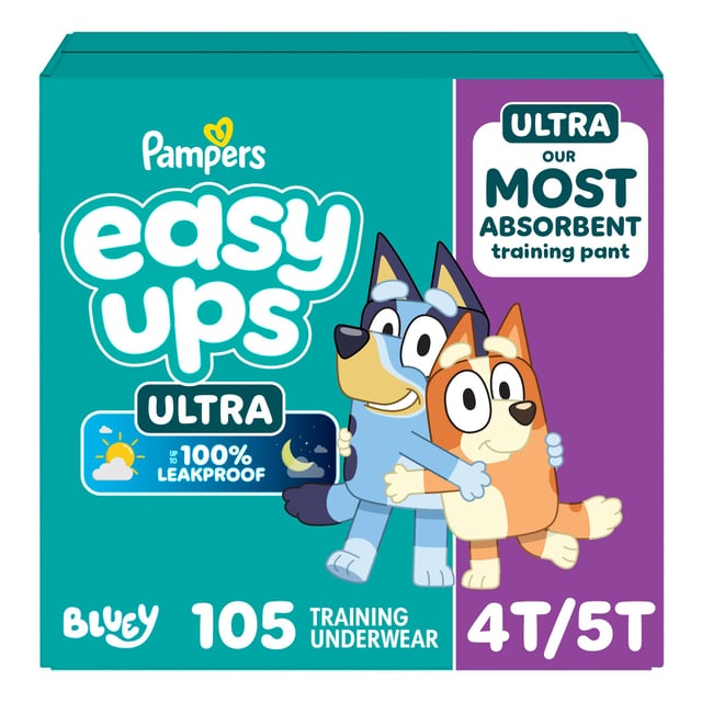 Pampers Easy Ups Ultra 4T/5T Training Pants, 105 Count