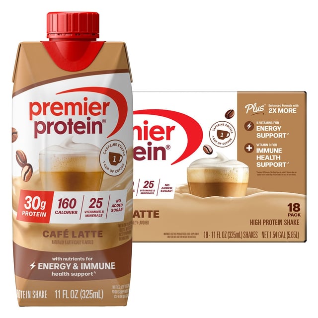 Premier Protein Café Latte Shakes 18/11 oz