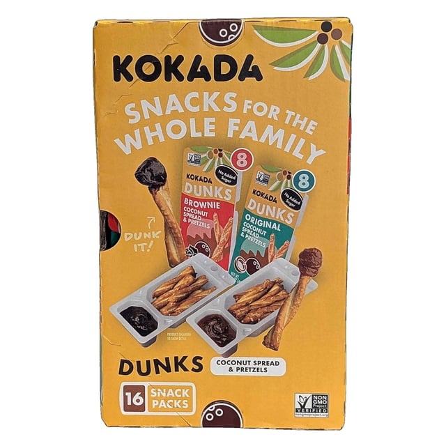 Kokada Dunks Variety Pack, 16 Snack Packs / 1.6 oz (1.6 lb)