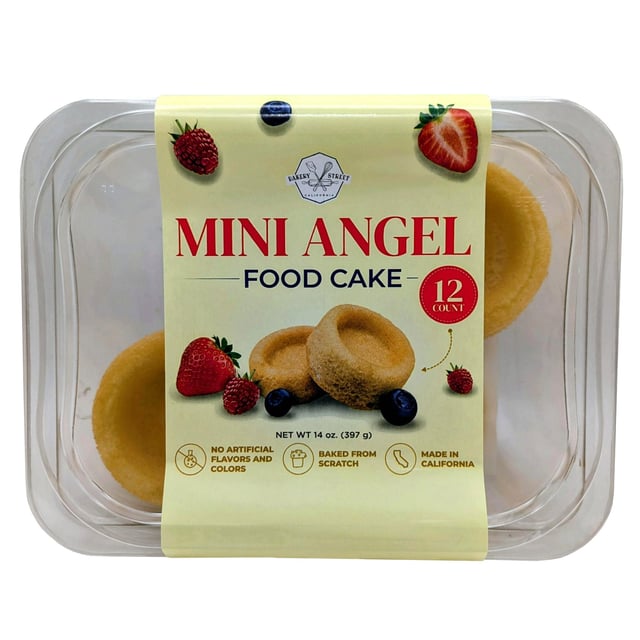 Bakery Street Mini Angel Food Cakes, 12-Pack / 14 oz Net Wt