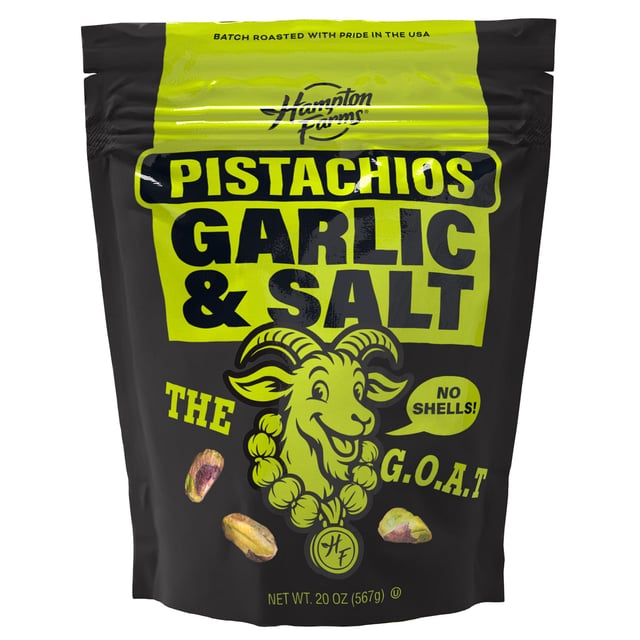 Hampton Farms Garlic & Salt Pistachios 20 Ounce Bag