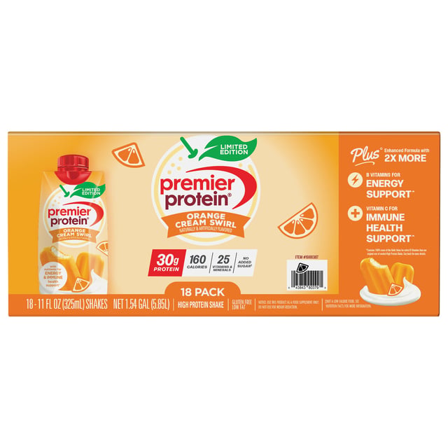 Premier Protein Orange Cream Swirl Shakes 18/11 oz