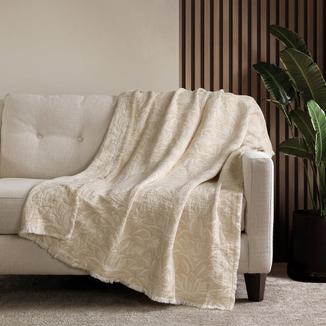 Reversible Cotton Jacquard Throw 50" x 60"