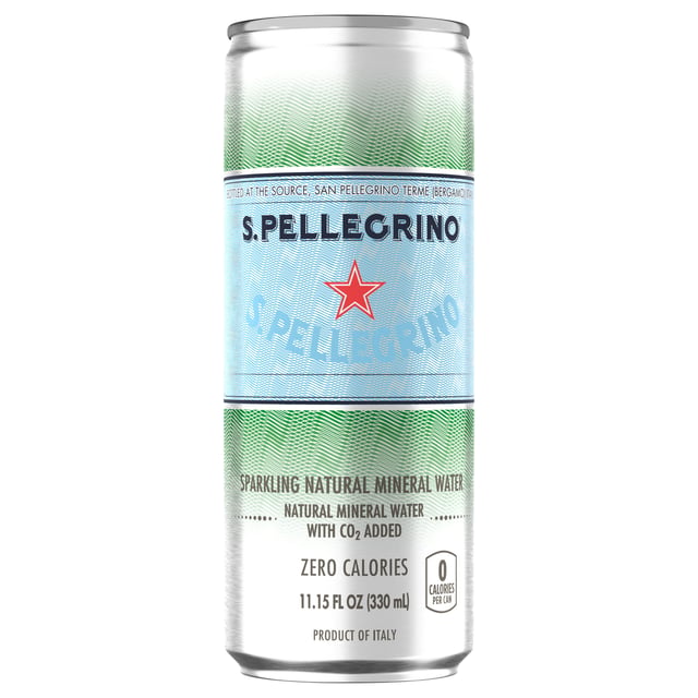 San Pellegrino Sparkling Natural Mineral Water, 24 Pack, 11.15 oz Cans