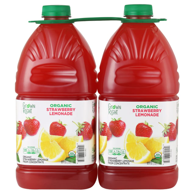 Grown Right Organic Strawberry Lemonade 2/96 oz