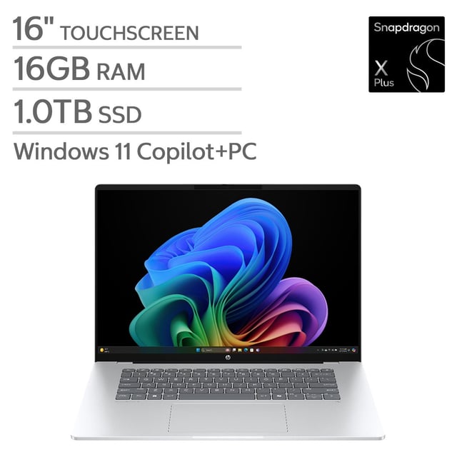 HP 16-FB0063CL 16" Touchscreen Laptop - Snapdragon X Plus 8-Core, 16GB RAM, 1TB SSD