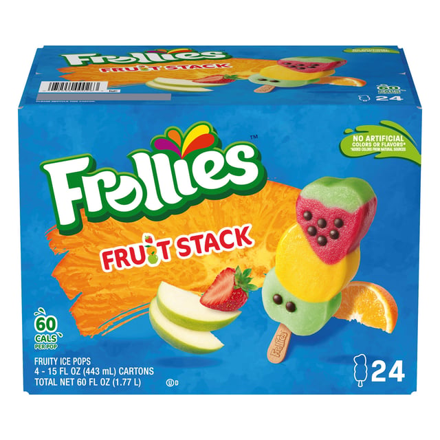Frollies Fruit Stack Ice Pops, 24-Count / 2.5 fl oz (1.8 qt)