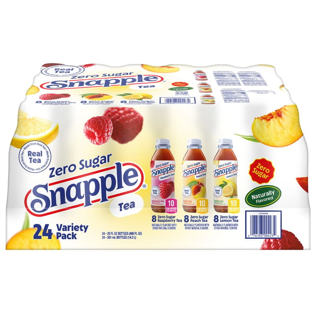 Snapple Zero Sugar Tea Variety Pack 24/20 oz Bottles