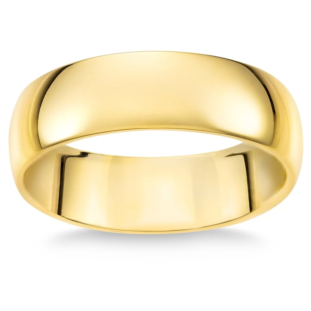 14KT Yellow Gold High Polish Wedding Band Size 10