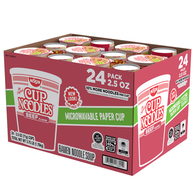 Nissin Cup Noodles Beef Flavor 24/2.5 oz