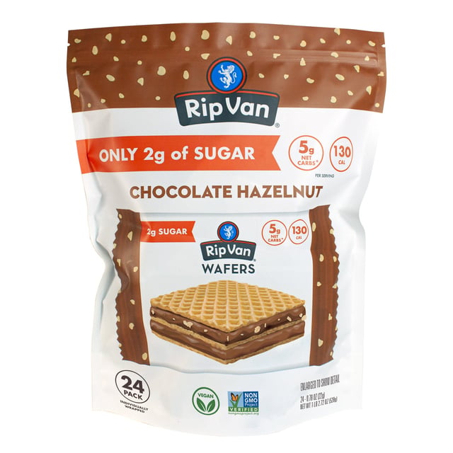 Rip Van Wafers Chocolate Hazelnut, 24 Count, 0.78 oz Each