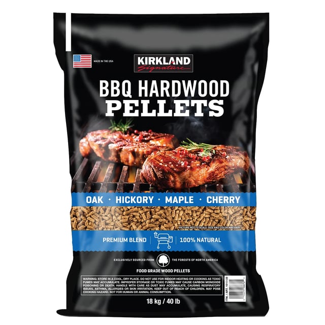 Kirkland Signature Premium Blend BBQ Hardwood Pellets, 40 lb