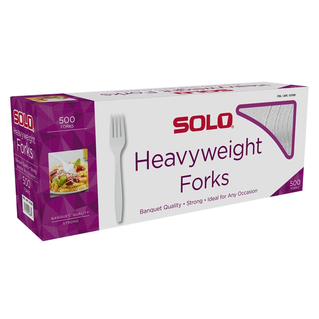Solo Heavyweight White Forks, 500 Count