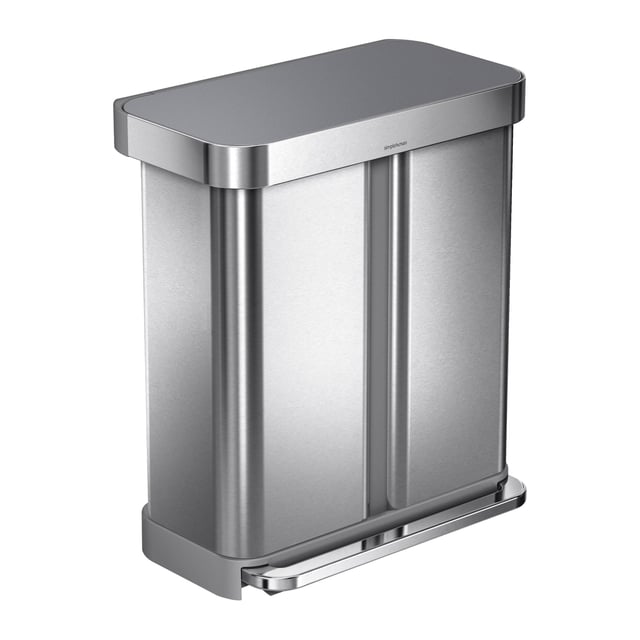 simplehuman 58L Dual Compartment Step Can