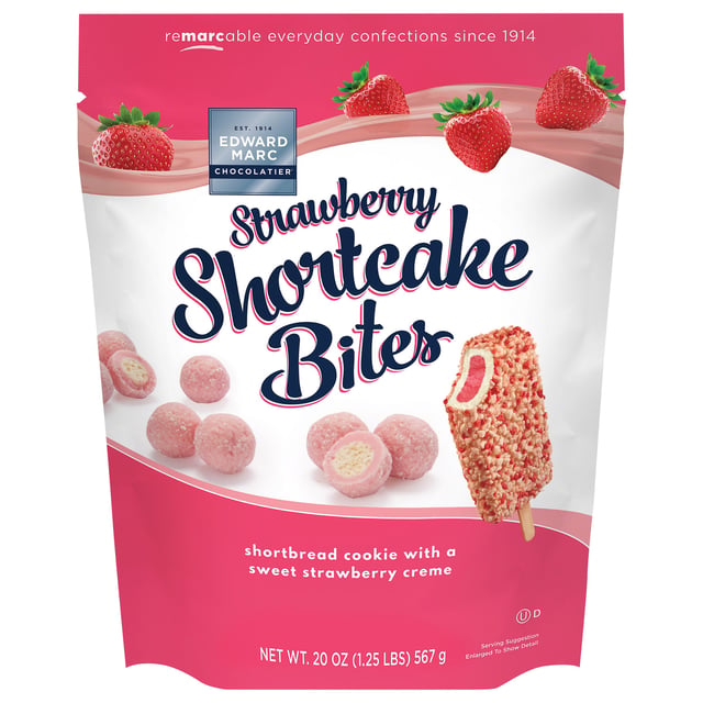 Edward Marc Strawberry Shortcake Bites 20 Ounce Bag