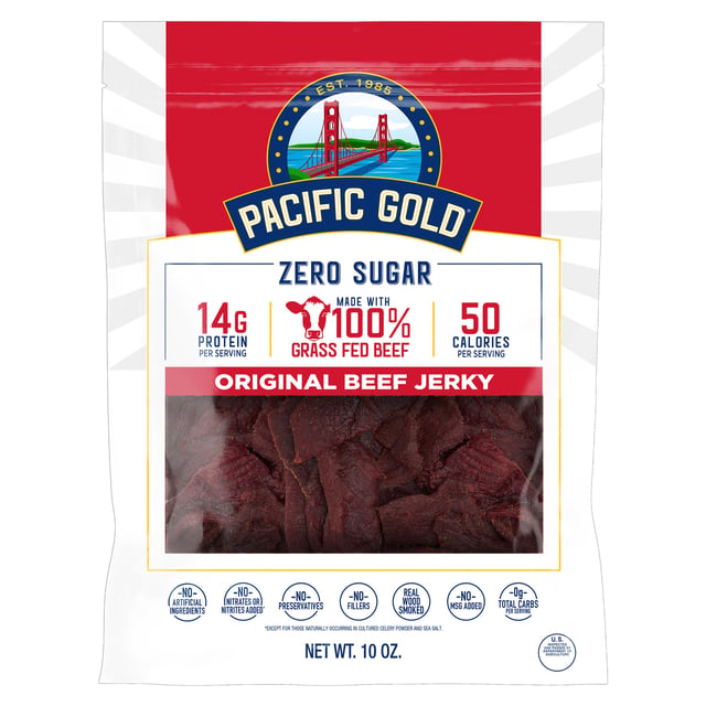 Pacific Gold Zero Sugar Jerky 10 Ounce Bag (0.62 lb)