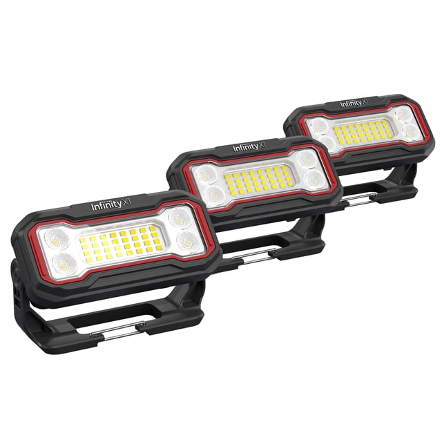 Infinity X1 2500 Lumen Rechargeable Worklight, 3-Pack