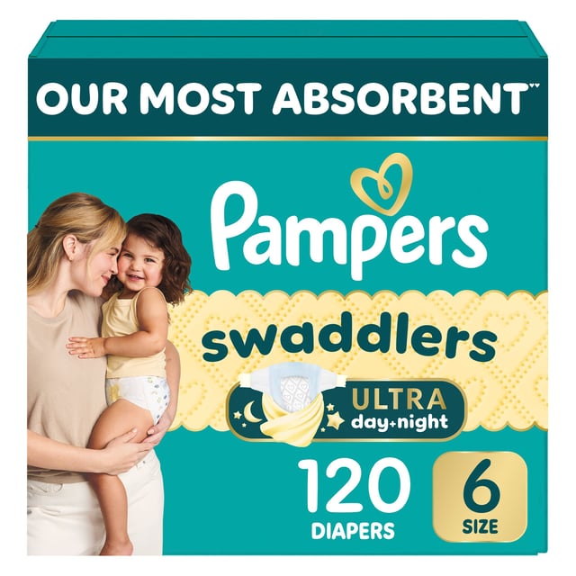 Pampers Swaddlers Ultra Diapers Size 6, 120 Count