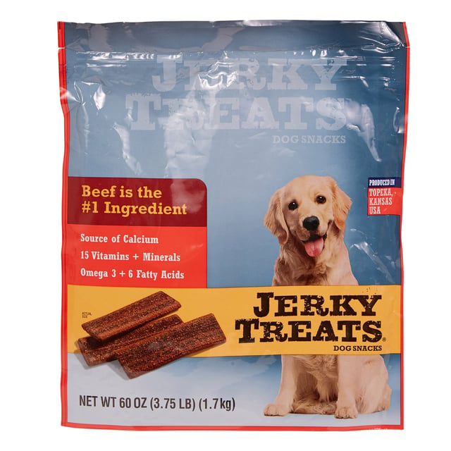 Jerky Treats Beef Flavor Dog Snacks 60 oz (3.75 lbs)