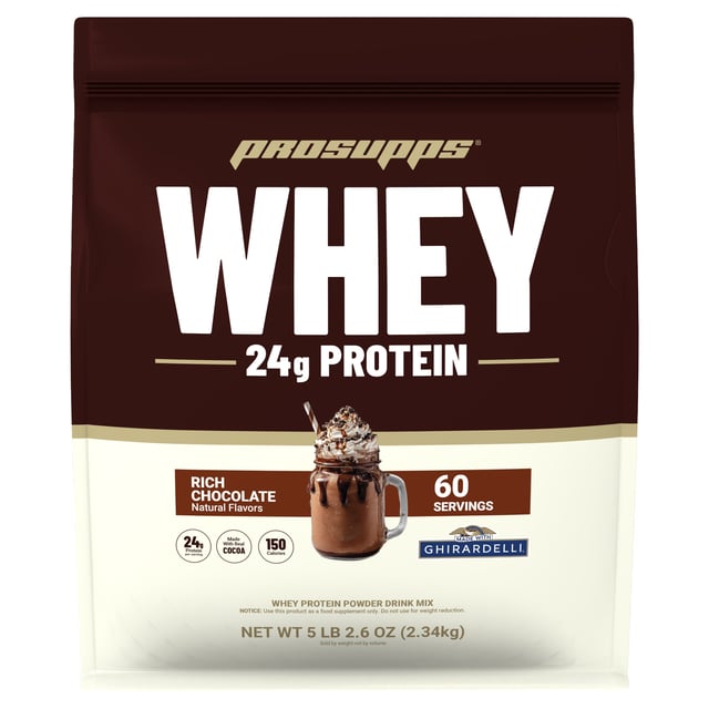 ProSupps Ghirardelli 24g Whey Protein Rich Chocolate, 5.16 lbs