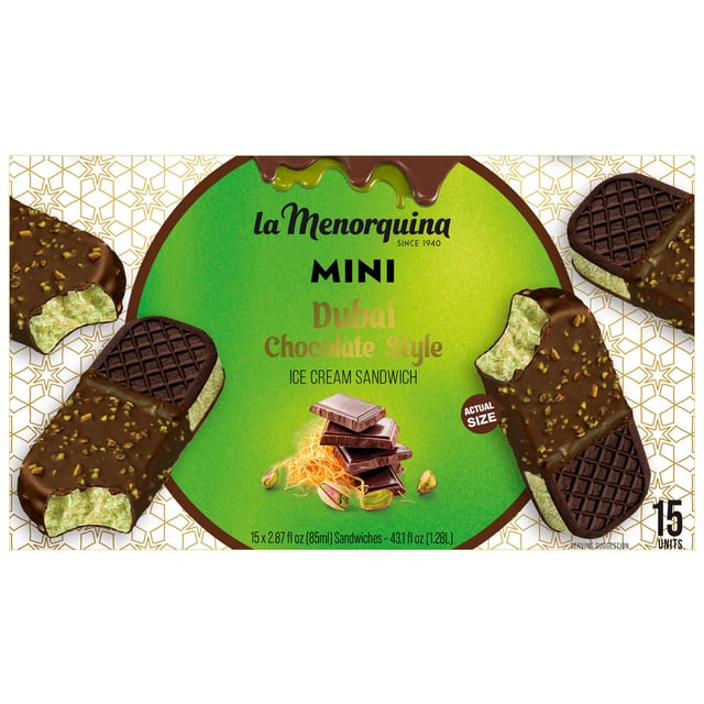 La Menorquina Dubai Ice Cream Sandwiches 15 CT