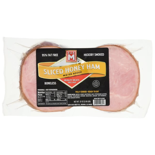 Bar M Sliced Honey Ham, 2 lbs