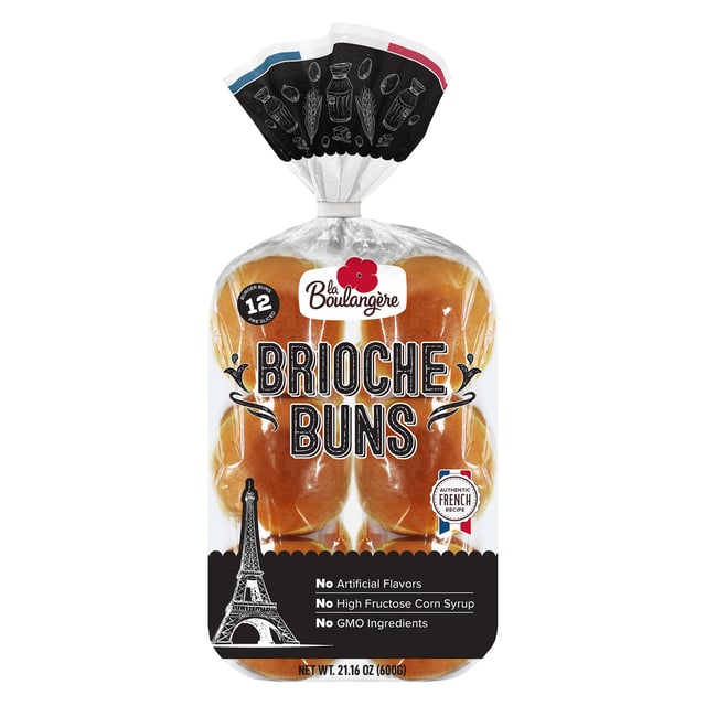 La Boulangère Brioche Burger Buns 12 CT