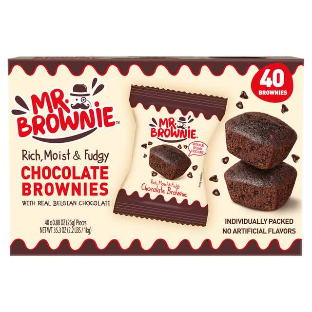 Mr. Brownie Galactic Chocolate Brownies, 40 ct / 0.88 oz Each