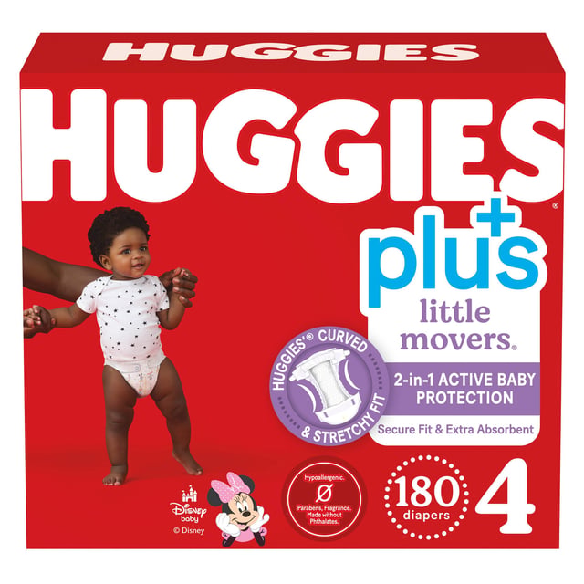 Huggies Little Movers Plus Size 4 - 180 Count