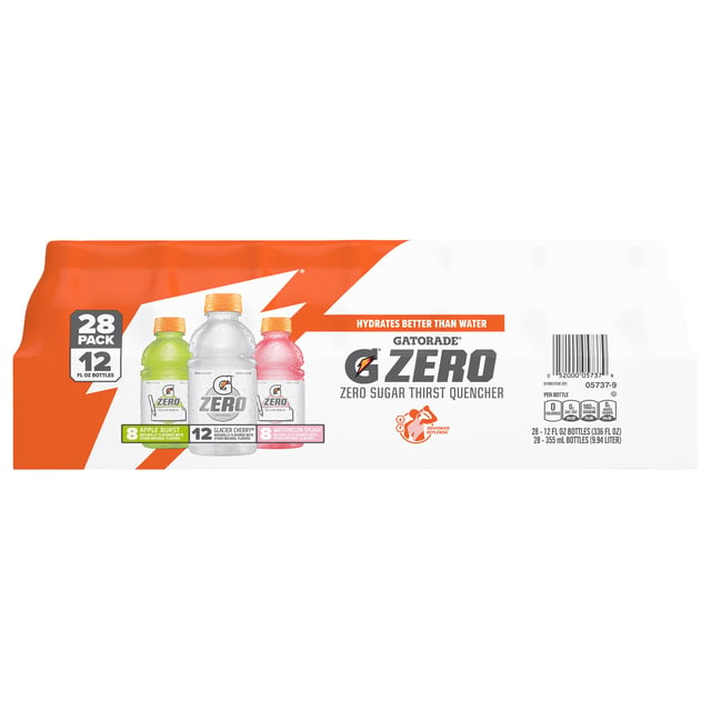 Gatorade Zero Splash Variety Pack, 28 Count / 12 oz Bottles