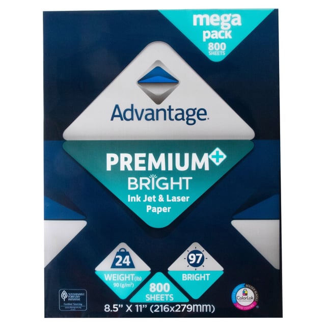 Advantage Multi-Purpose Paper 8.5" x 11" 800 Sheets