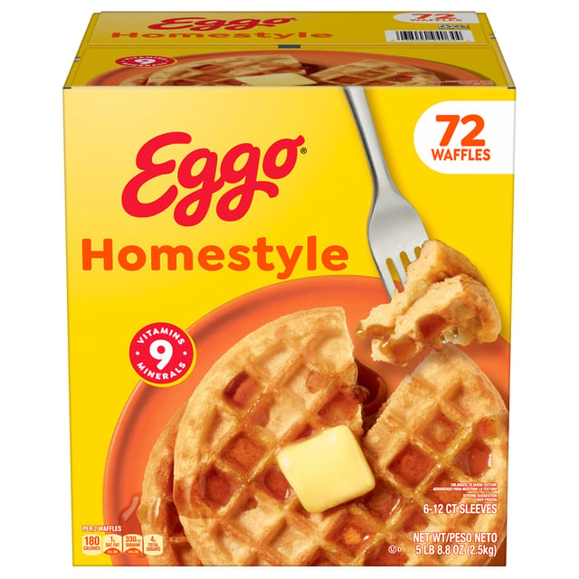 Kellogg's Homestyle Eggo Waffles 72/1.24 oz