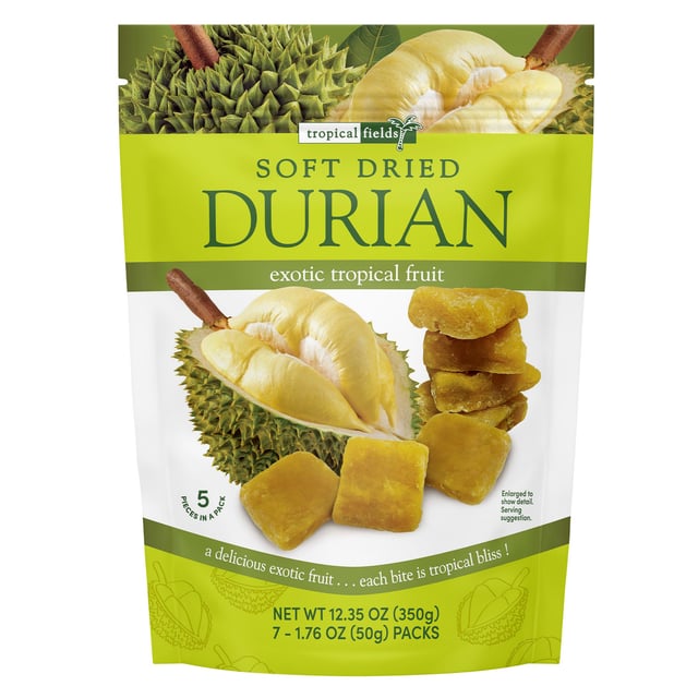 Tropical Fields Soft Dried Durian 7/1.76 Ounce Packs