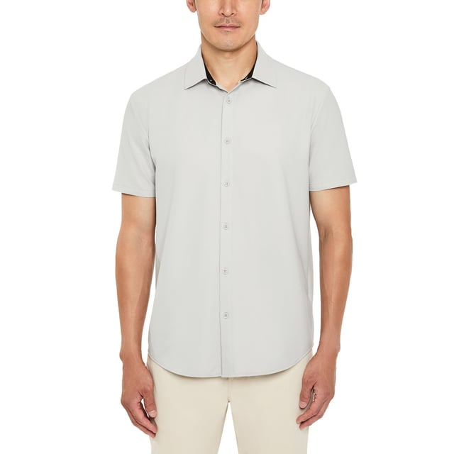 Kenneth Cole Men's Short Sleeve Button-Up Shirt