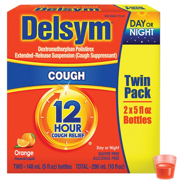 Delsym 12 Hour Cough Relief, 2 x 5 Ounce