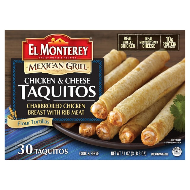 El Monterey Chicken Taquitos 30 ct (3.19 lbs)
